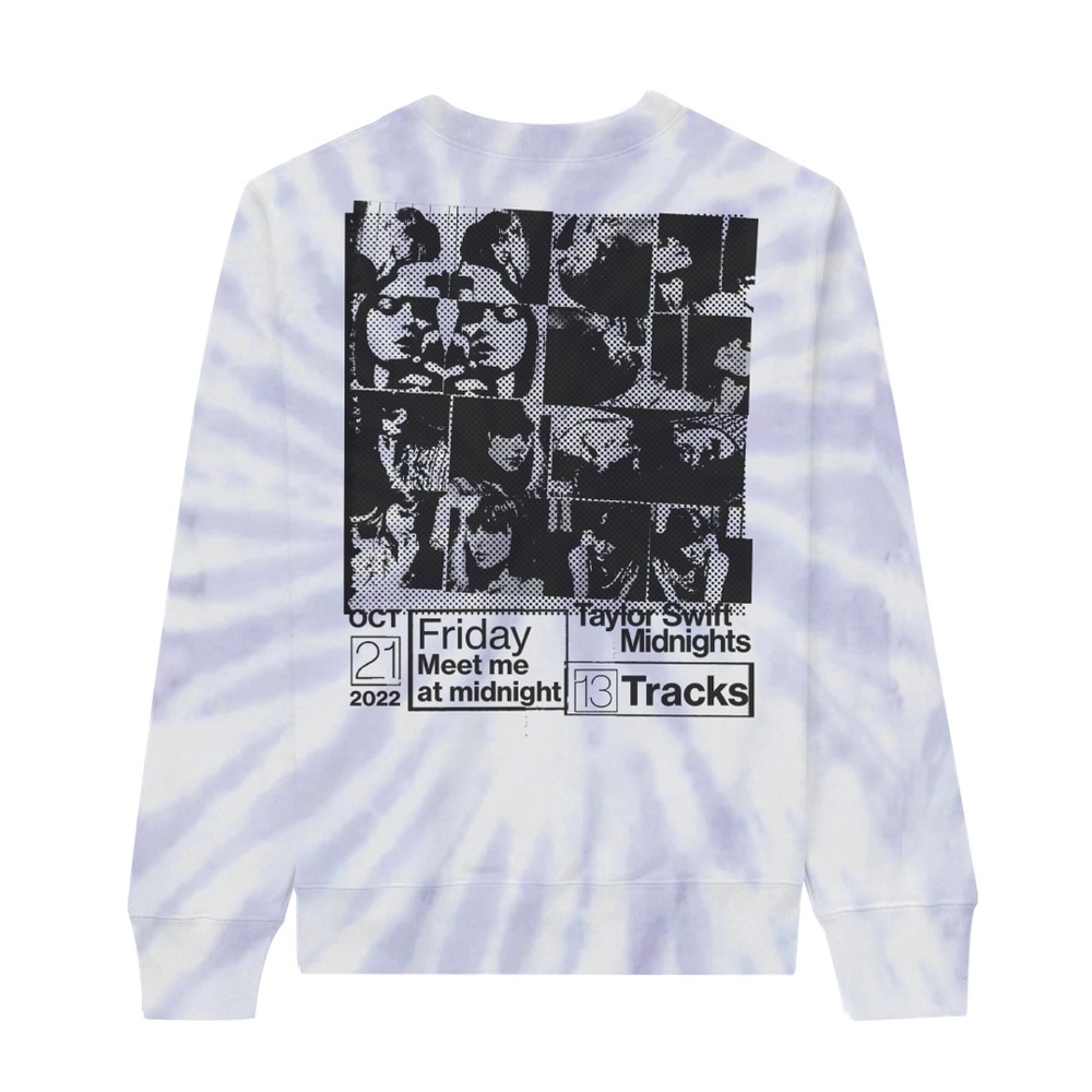 TAYLOR SWIFT MIDNIGHTS‎ LAVENDER TIE DYE CREWNECK